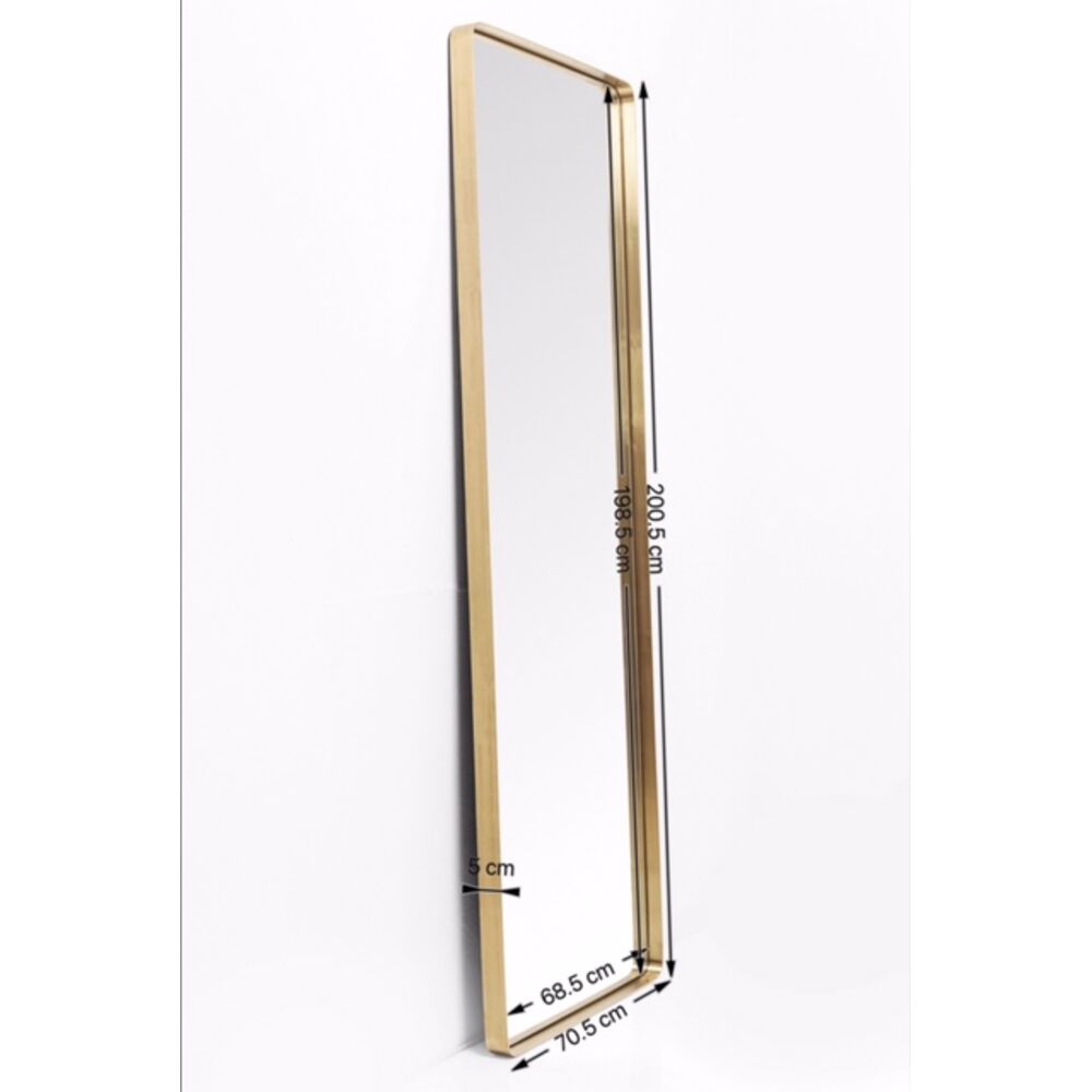 Mirror Curve Brass 70x200cm
