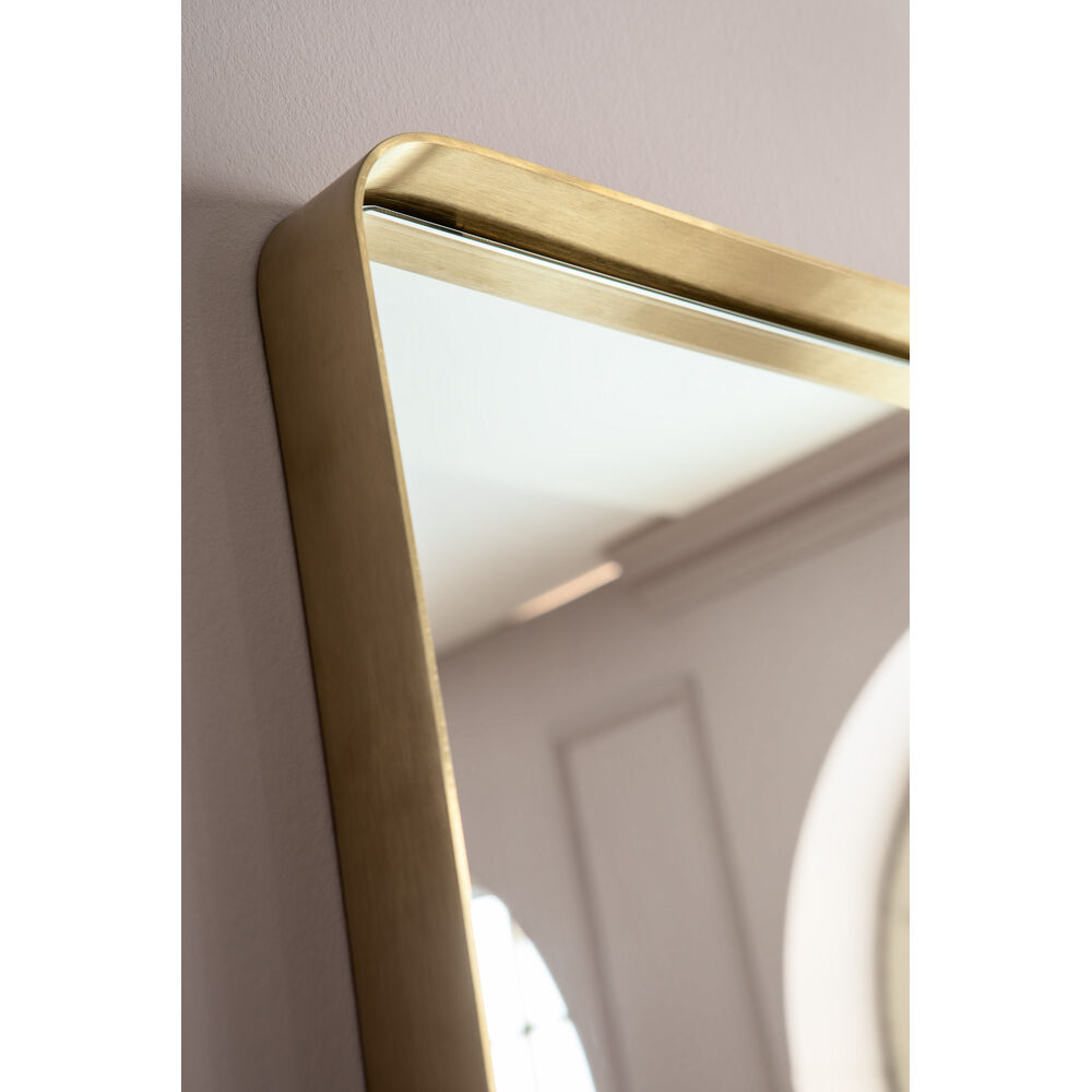Mirror Curve Brass 70x200cm