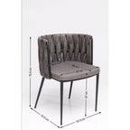 Chair with Armrest Cheerio Grey incl. (2/Set)