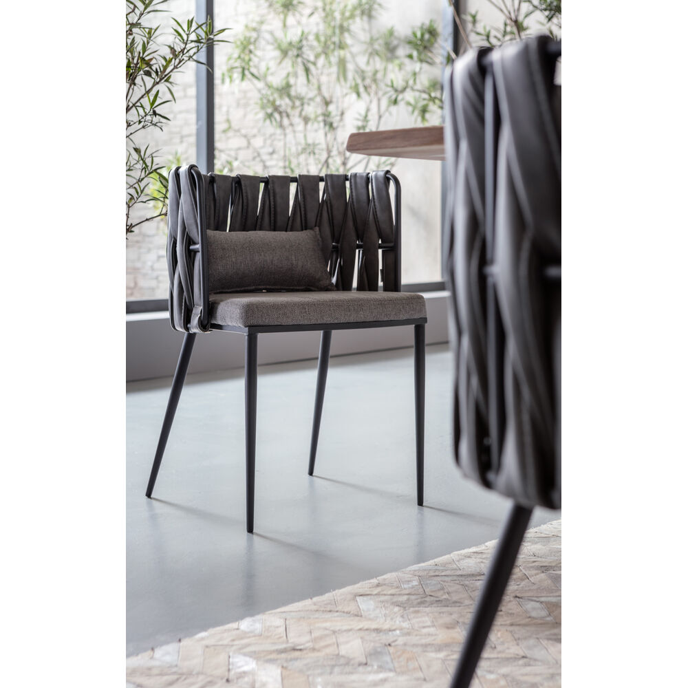 Chair with Armrest Cheerio Grey incl. (2/Set)