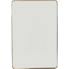 Wall Mirror Curve Rectangular Brass 80x120cm
