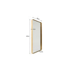 Wall Mirror Curve Rectangular Brass 80x120cm