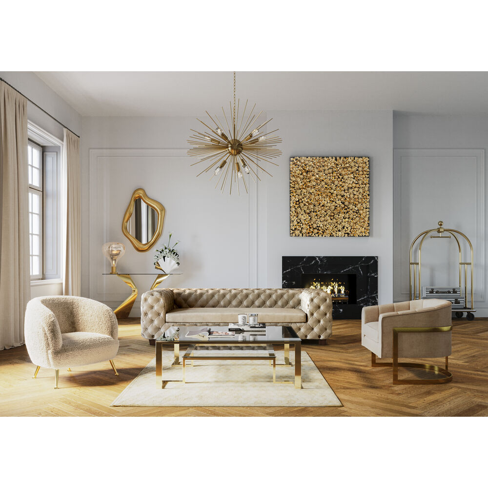 Mirror Hologram Gold 119x76cm