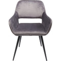 Chair with Armrest San Francisco Grey (2/Set)