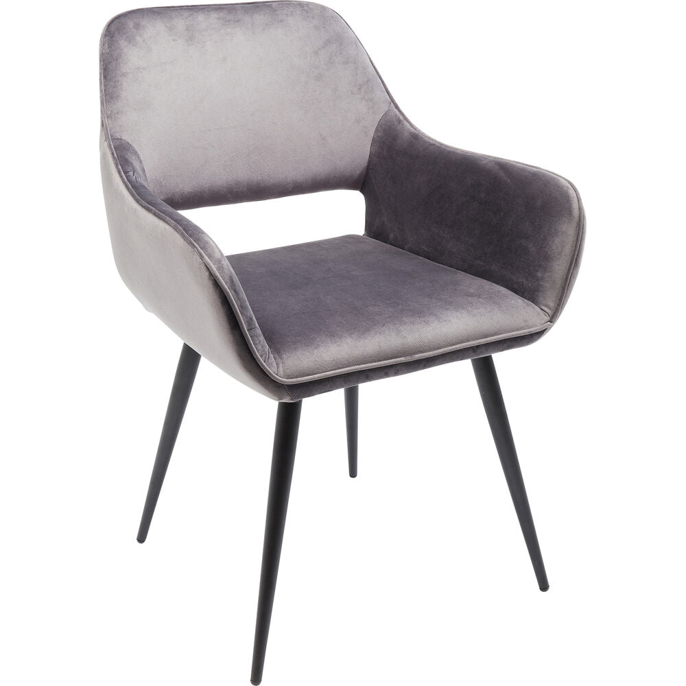 Chair with Armrest San Francisco Grey (2/Set)