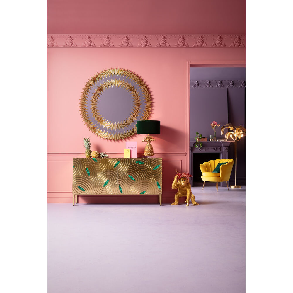 Mirror Solare Gold Ø132cm