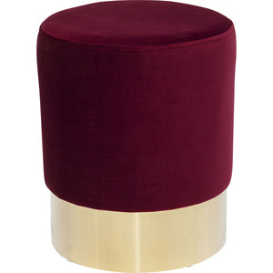 Stool Cherry Bordeaux Brass Ø35cm