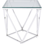 Side Table Cristallo Silver 50x50cm
