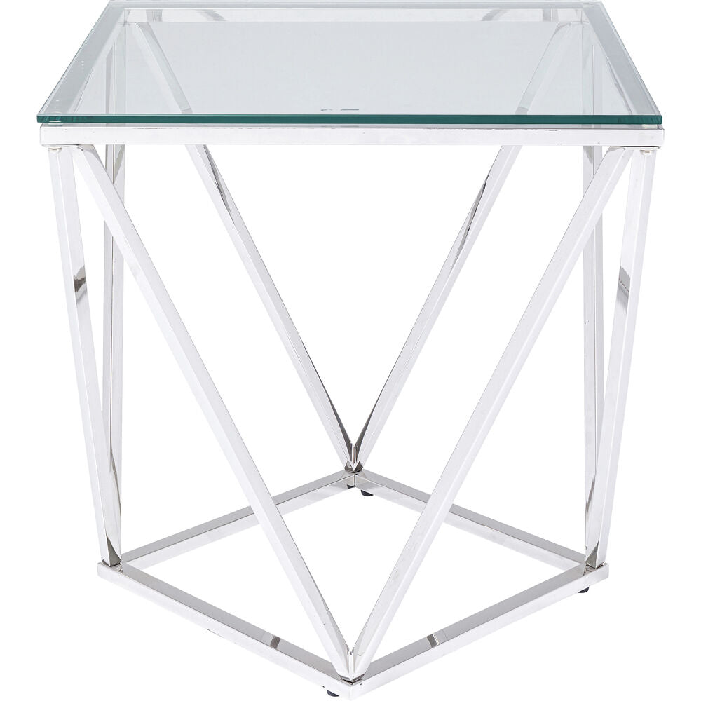 Side Table Cristallo Silver 50x50cm