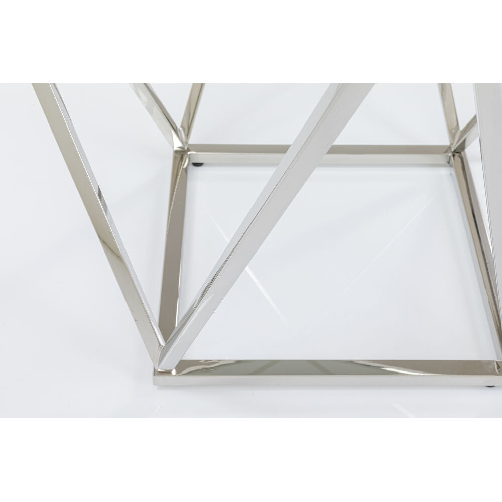 Side Table Cristallo Silver 50x50cm
