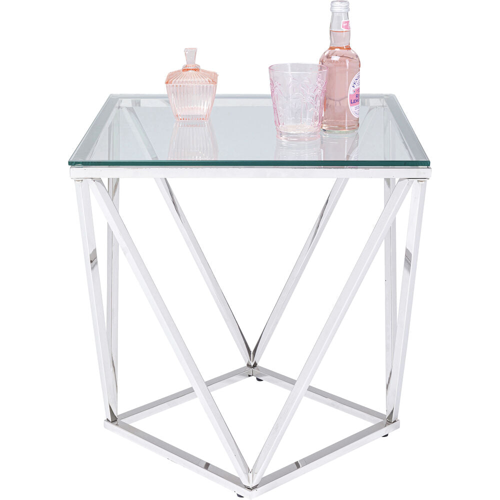 Side Table Cristallo Silver 50x50cm