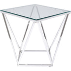 Side Table Cristallo Silver 50x50cm