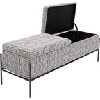Chest bench Buttons Storage B&W Big