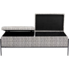 Chest bench Buttons Storage B&W Big