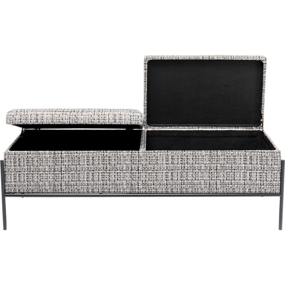 Chest bench Buttons Storage B&W Big