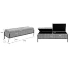 Chest bench Buttons Storage B&W Big