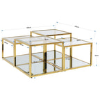 Coffee Table Orion Gold (4/Set)