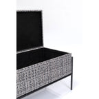 Chest bench Buttons Storage B&W Small