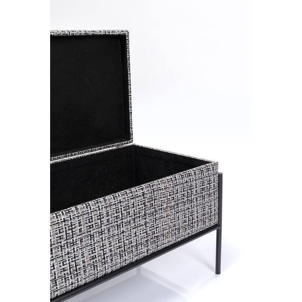 Chest bench Buttons Storage B&W Small
