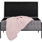 Chest bench Buttons Storage B&W Small