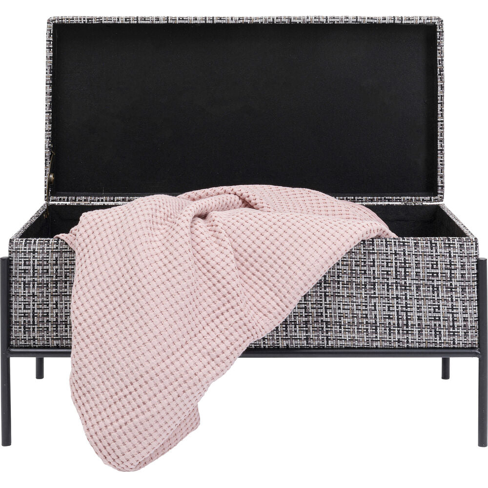 Chest bench Buttons Storage B&W Small