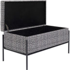 Chest bench Buttons Storage B&W Small