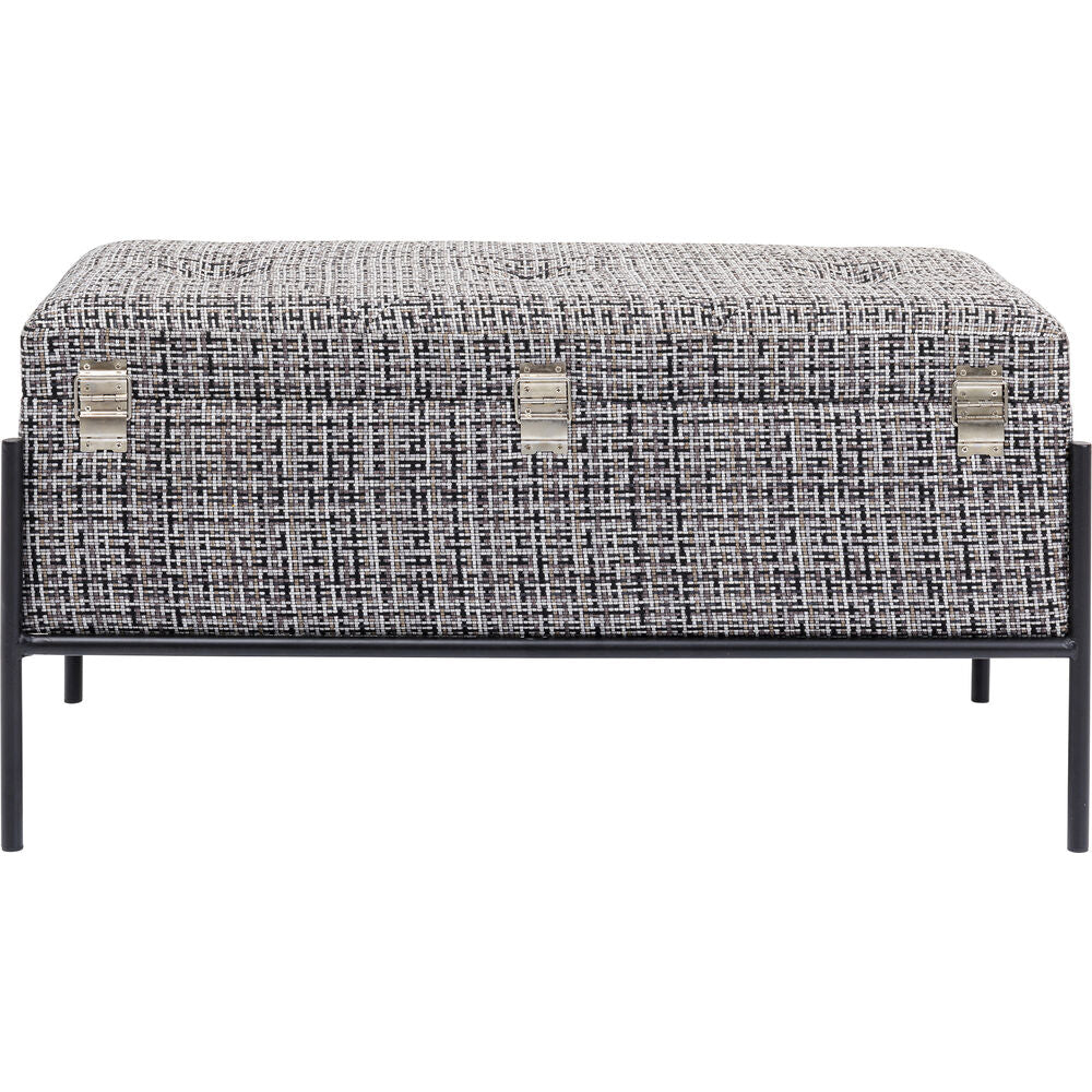 Chest bench Buttons Storage B&W Small