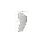 Wall Mirror Shape Brass 110x120cm