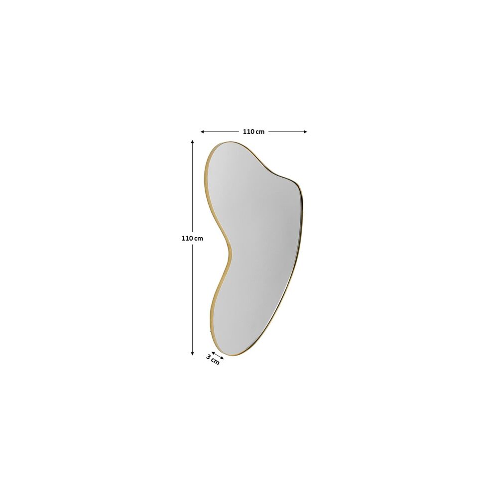 Wall Mirror Shape Brass 110x120cm