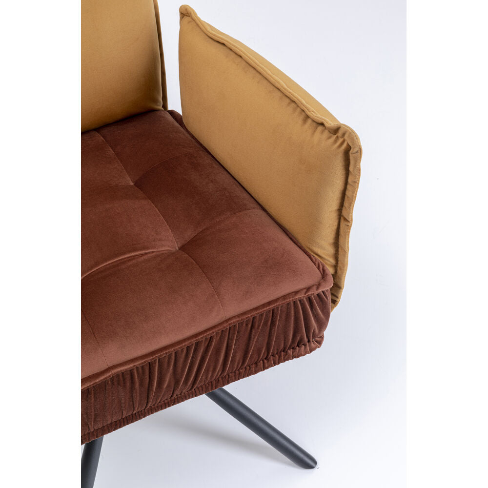Swivel Chair with Armrest Chelsea Brown