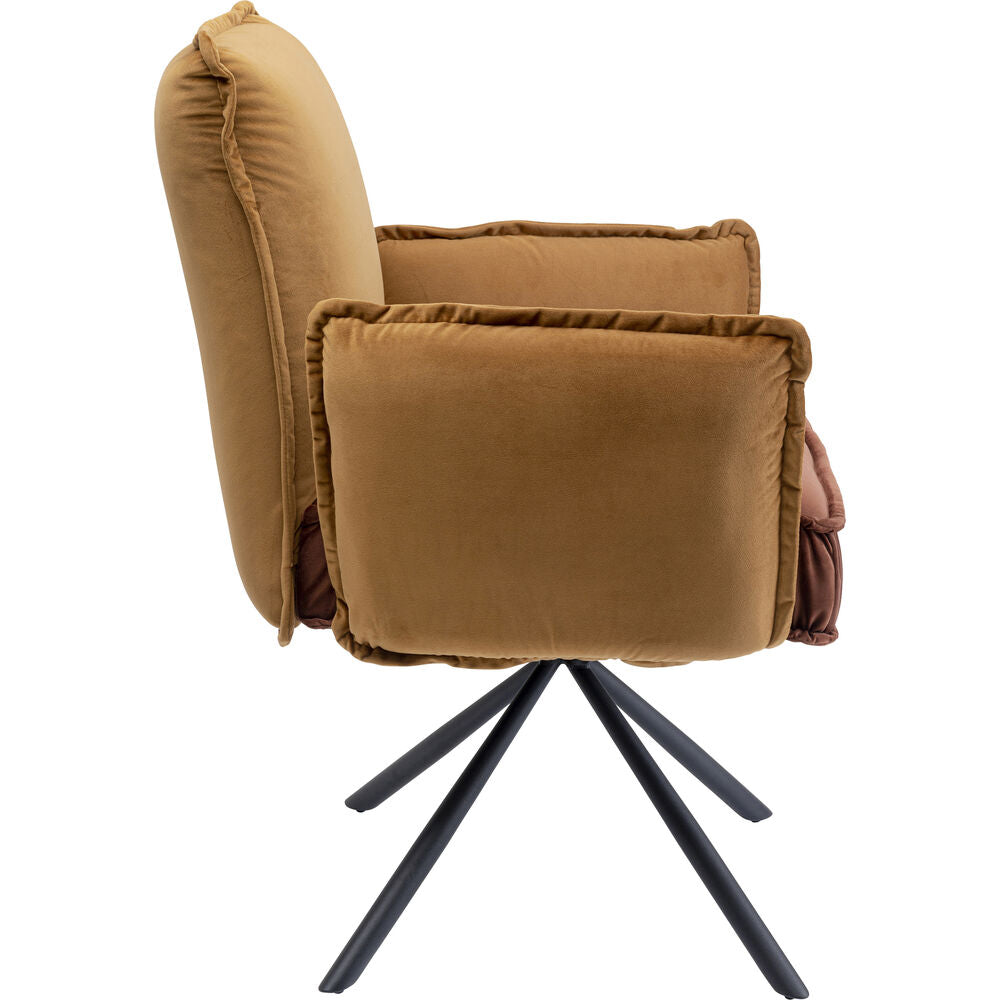 Swivel Chair with Armrest Chelsea Brown