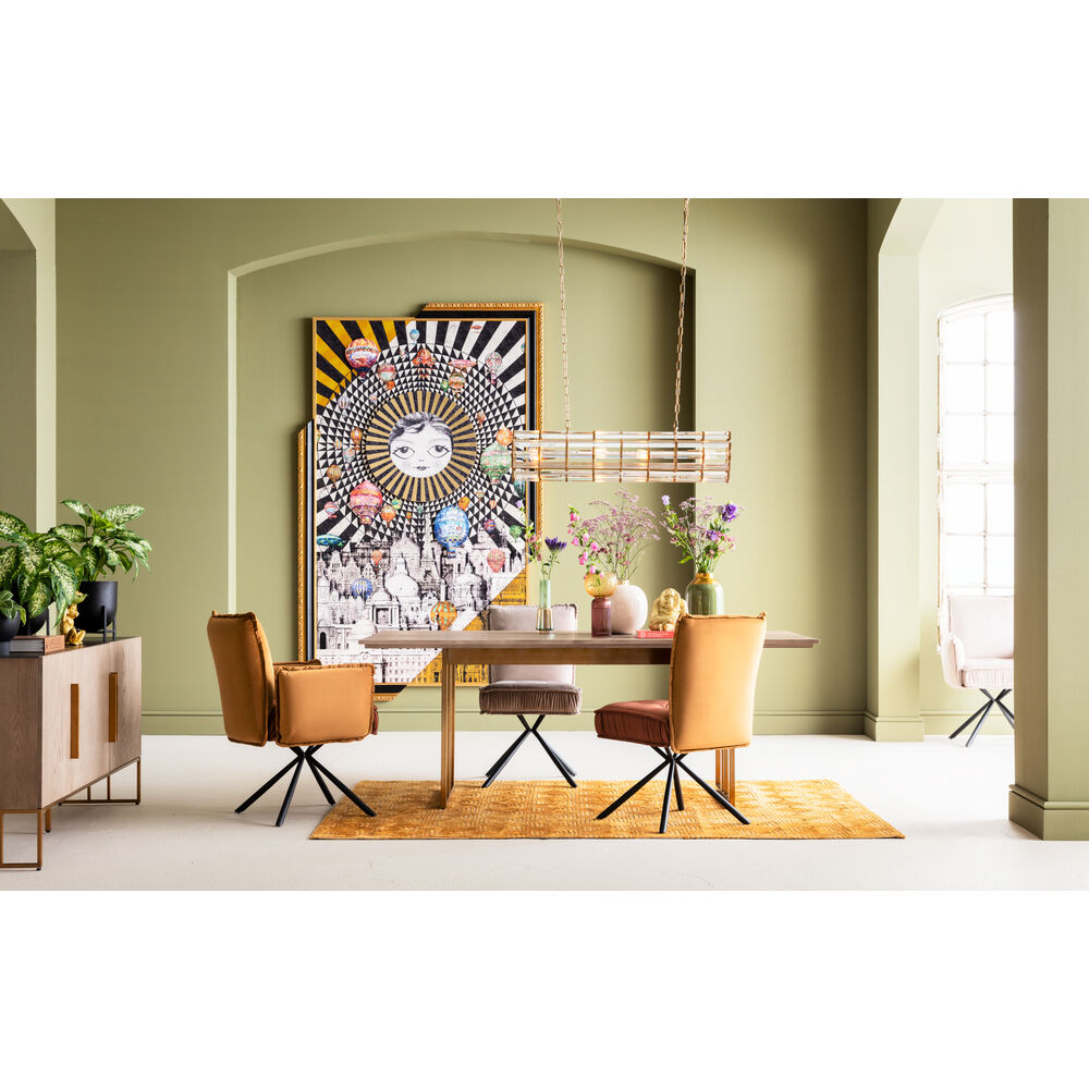 Swivel Chair with Armrest Chelsea Brown