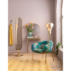 Floor Mirror Curve Brass 40x170cm
