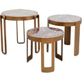Coffee Table Perelli Brass (3/Set)