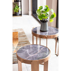 Coffee Table Perelli Brass (3/Set)