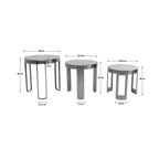 Coffee Table Perelli Black (3/Set)