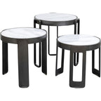Coffee Table Perelli Black (3/Set)