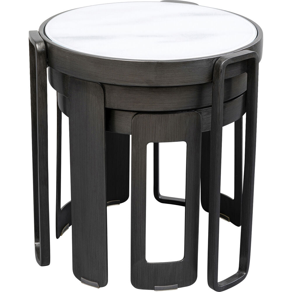 Coffee Table Perelli Black (3/Set)