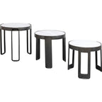 Coffee Table Perelli Black (3/Set)
