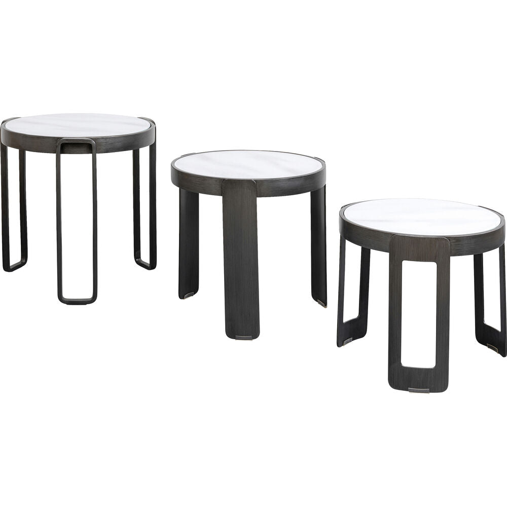 Coffee Table Perelli Black (3/Set)