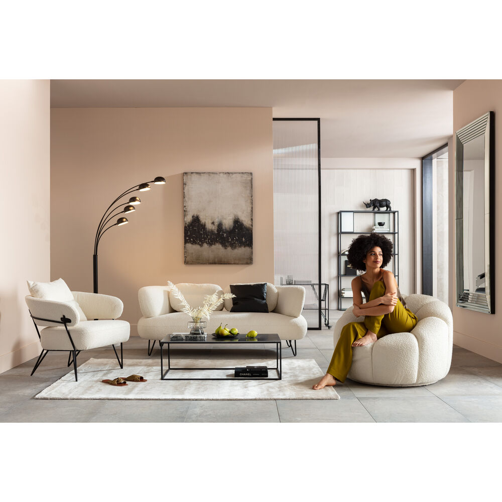 Swivel Armchair Peppo Lounge White