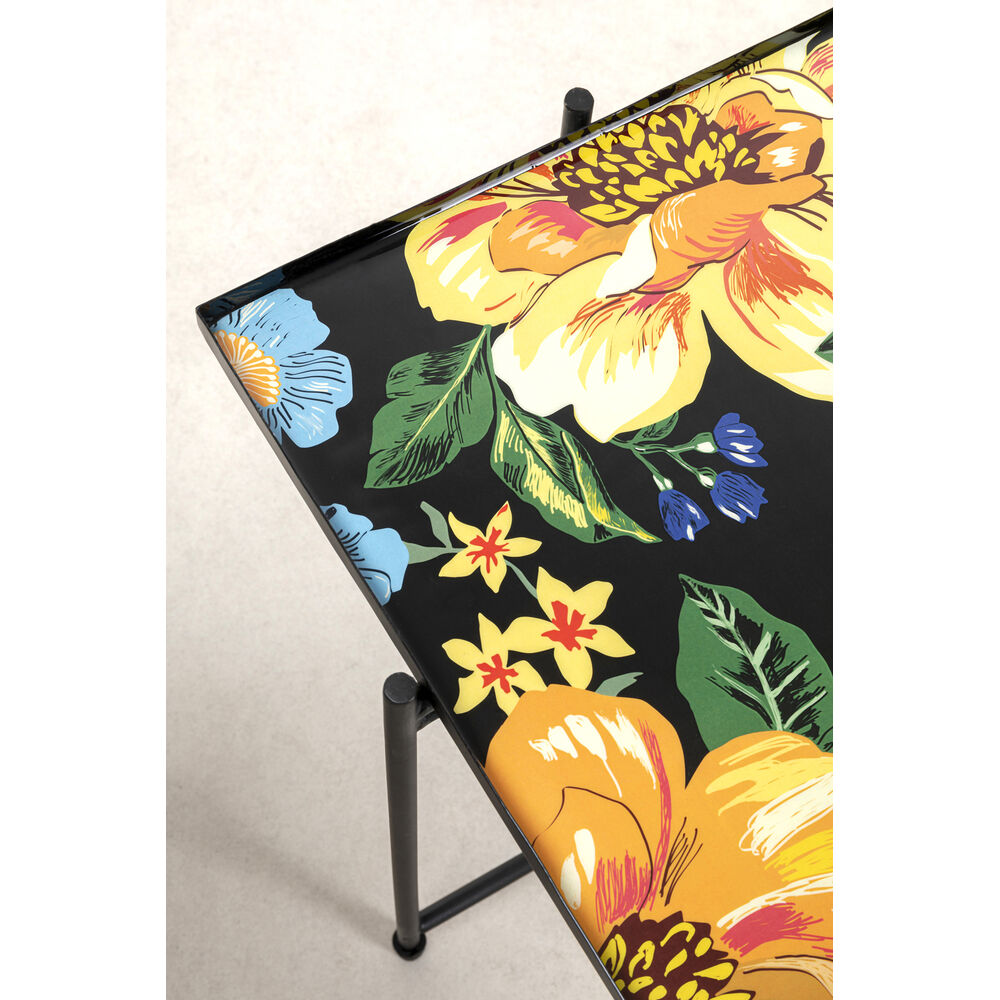 Side Table Flowers Garden Square (2/Se