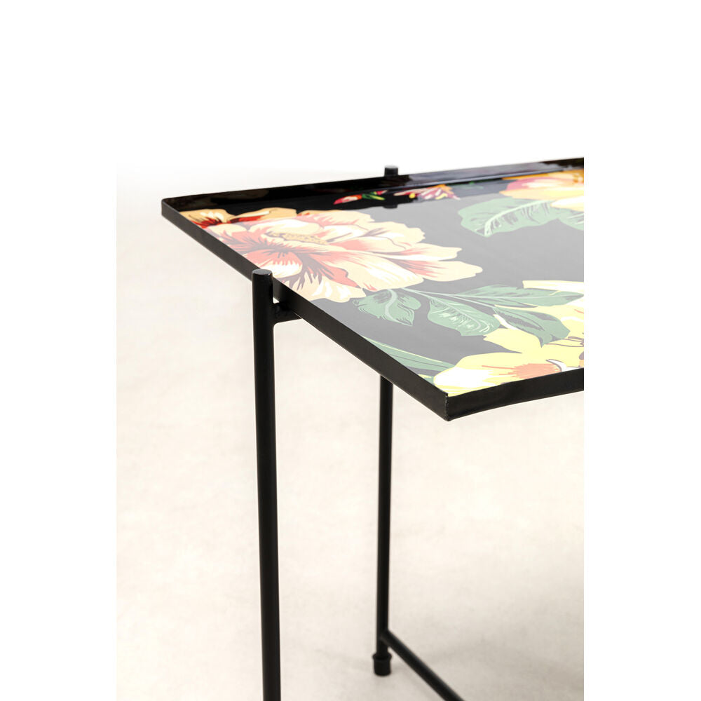 Side Table Flowers Garden Square (2/Se