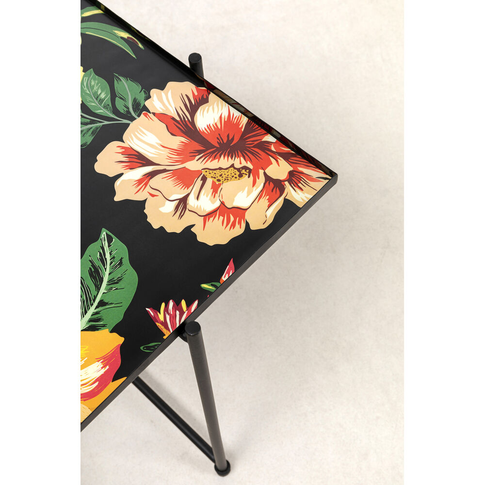 Side Table Flowers Garden Square (2/Se