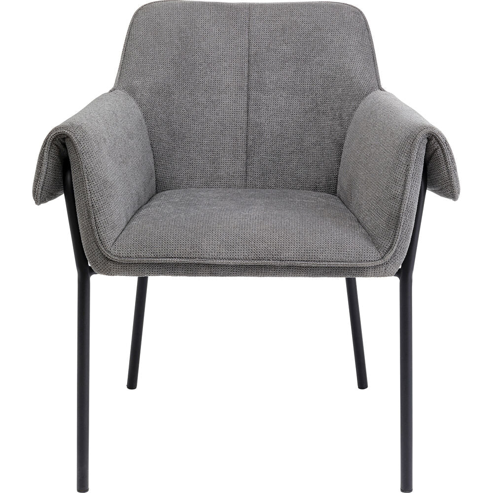 Chair with Armrest Bess Grey (2/Set)