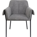 Chair with Armrest Bess Grey (2/Set)