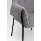 Chair with Armrest Bess Grey (2/Set)