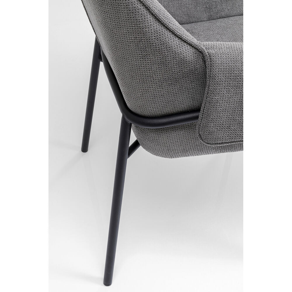 Chair with Armrest Bess Grey (2/Set)