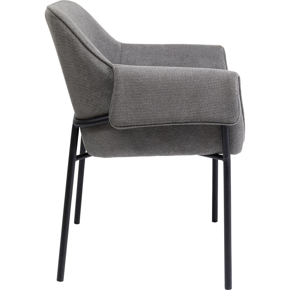 Chair with Armrest Bess Grey (2/Set)