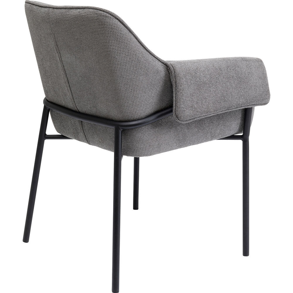 Chair with Armrest Bess Grey (2/Set)